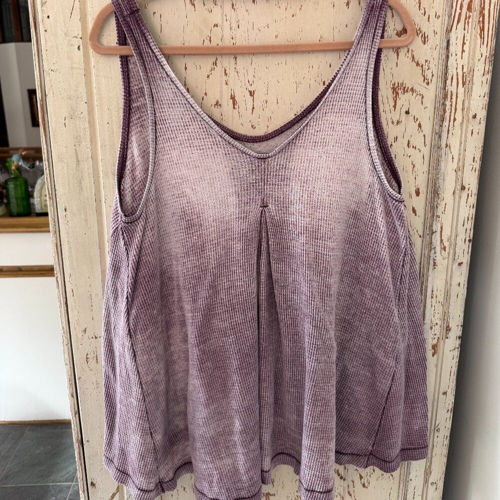 WE THE FREE KITTEN DISTRESSED THERMAL TANK TOP - Picture 5 of 5